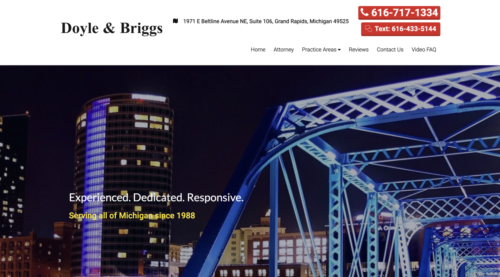 Dated law firm website